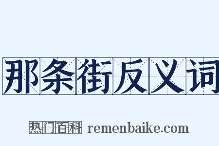那条街反义词是什么意思的图片